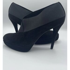 Stuart‎ Weitzman Greatneck Suede Ankle Booties Womens Size 8.5 M Black
